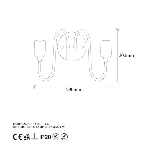 Crna zidna lampa Firat – Opviq lights-image-4