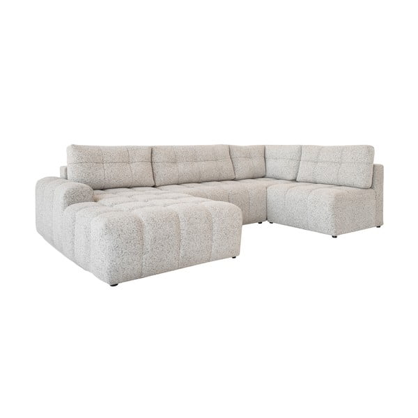 Bež sklopiva/s prostorom za odlaganje kutna garnitura (s desnim kutom) Lulu – Miuform