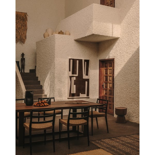 Crne/u prirodnoj boji blagovaonske stolice u setu 2 kom od punog hrasta Analy – Kave Home-image-2