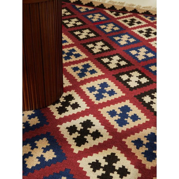 Crveni obostrani/ručno rađen vunen tepih 120x170 cm Kamal Rami – Nouristan-image-2