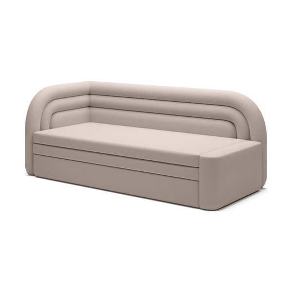 Bež baršunasti sklopiva/s prostorom za odlaganje sofa s lijevim kutom 223 cm Fabillo – ELTAP-image-2