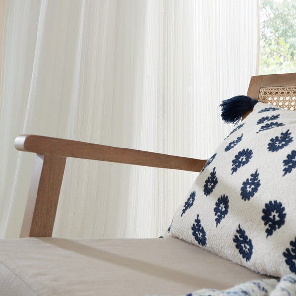 Bijela pamučna prozirna zavjesa 140x122 cm Zofia Broderie Anglaise – Pineapple Elephant-image-3