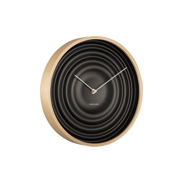 Crni zidni sat Karlsson Ribble, ø 31 cm-image-2