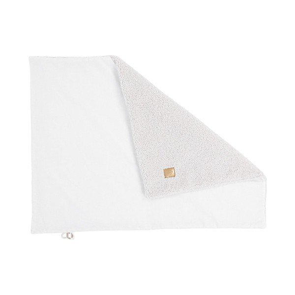 Bijela deka za bebe od sherpa flisa 100x77 cm – Meowbaby-image-1