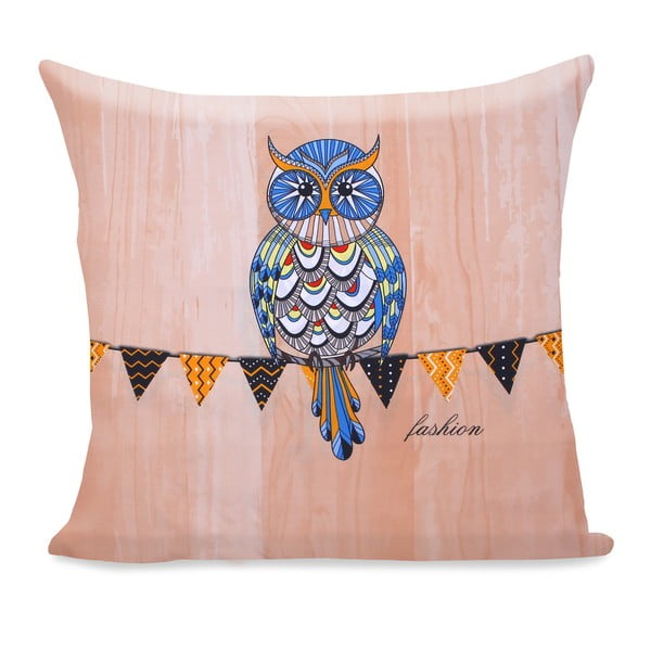 Navlaka za jastuk od mikrovlakana DecoKing Owls Autumnstory, 80 x 80 cm