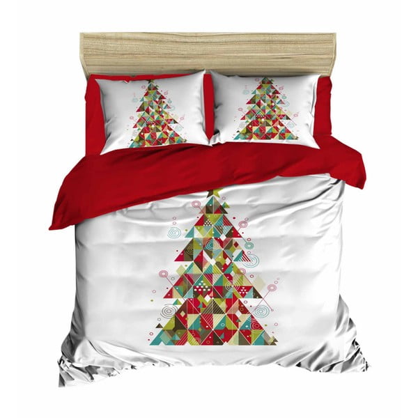 Set plahti i plahti za bračni krevet Božićno drvce Mala, 200 x 220 cm