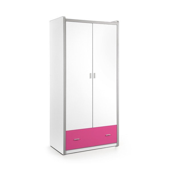 Bijelo-fuksija ormar Vipack Bonny, 202 x 96,5 cm