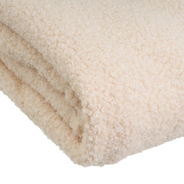 Bež deka od boucle tkanine 160x130 cm Sherpa – Casa Selección-image-2
