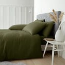 Kaki zelena flanelska posteljina za bračni krevet 200x200 cm Brushed – Catherine Lansfield