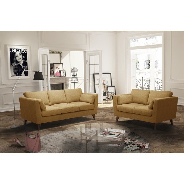 Žuti kauč Jalouse Maison Elisa, 207 cm-image-1