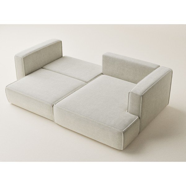 Krem sklopiva/s prostorom za odlaganje kutna garnitura od šenila (s desnim kutom/s ležaljkom) Velto – Maison de Rêve-image-3