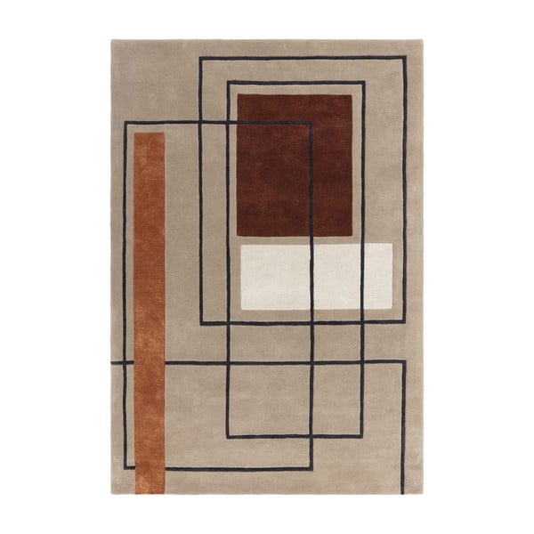 Ciglasti/bež vuneni tepih 120x170 cm Reef – Asiatic Carpets
