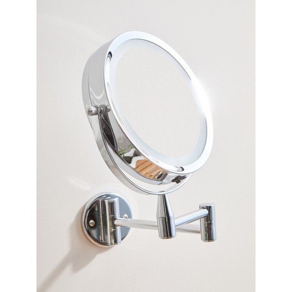 Kozmetičko ogledalo s osvjetljenjem/povećavajuće (s povećanjem 2x) 18x29 cm Cassini – Premier Housewares-image-2