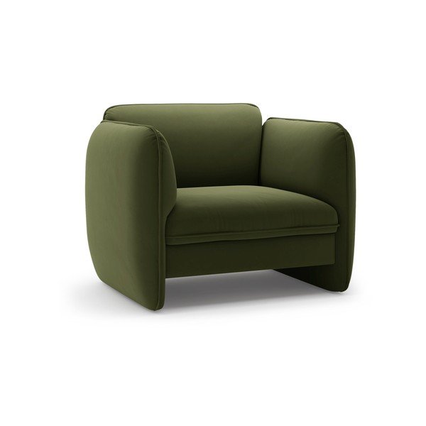 Zelena baršunasti fotelja Georgia – Micadoni 