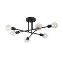 Crna stropna svjetiljka 64x64 cm Flower – Opviq lights