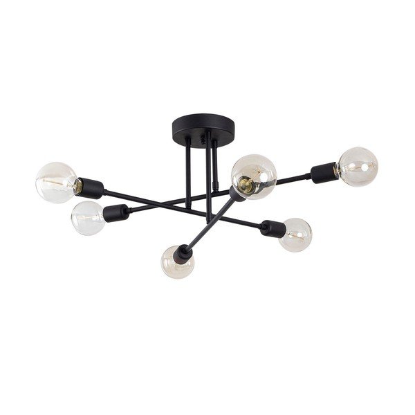 Crna stropna svjetiljka 64x64 cm Flower – Opviq lights