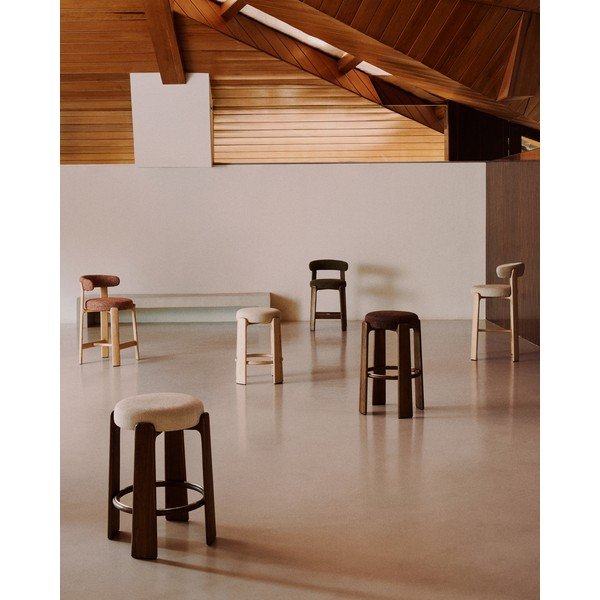 Barska stolica od čvrste jeseni boja terakote/u tamnoj prirodnoj boji (visine sjedala 65 cm) Granite – Kave Home-image-3