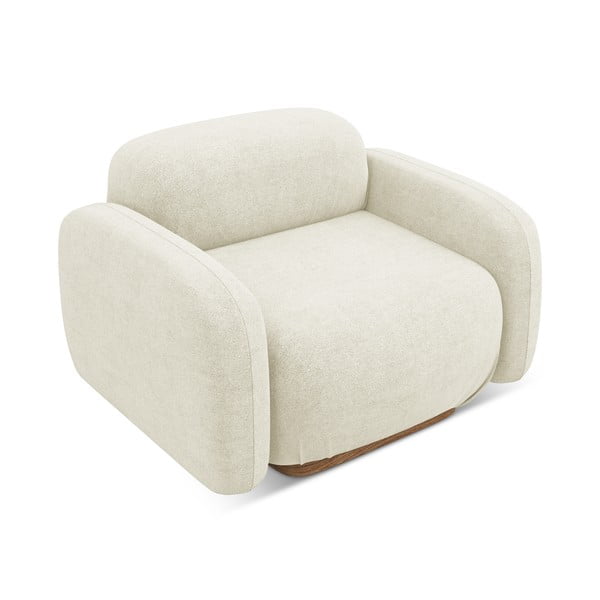 Krem modularna sjedeća garnitura od bouclé tkanine Ailani – Makamii-image-2