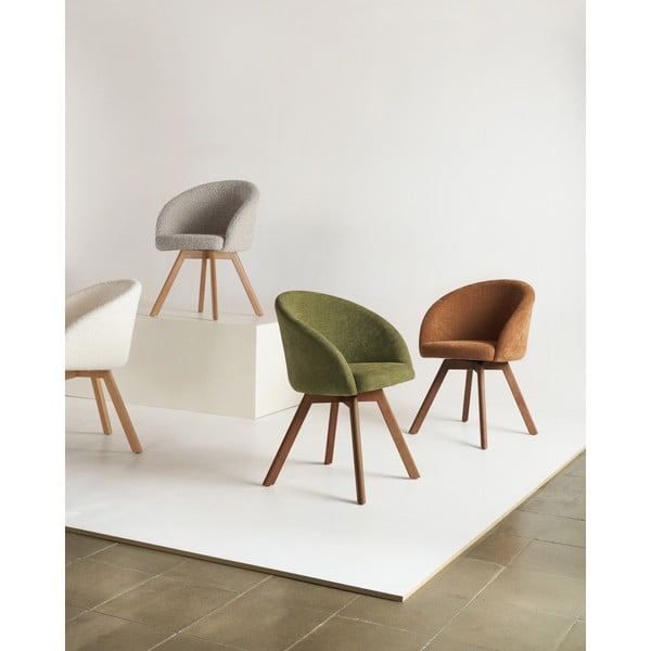 Smeđa podstavljena blagovaonska stolica Marvin – Kave Home-image-2