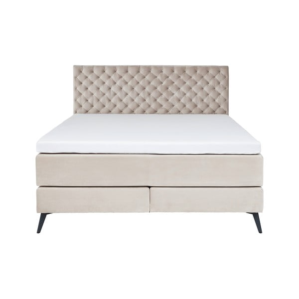Bijeli/krem boxspring krevet 200x200 cm La Maison – Meise Möbel-image-2