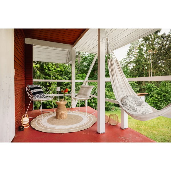 Okrugli vanjski tepih u prirodnoj boji ø 150 cm - NORTHRUGS-image-2