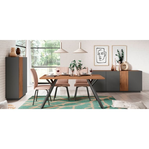 Blagovaonski stol s pločom stola u dekoru oraha 90x160 cm Paola – Marckeric-image-1