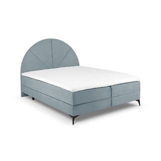 Svjetloplavi boxspring krevet s prostorom za pohranu 180x200 cm Sunset - Cosmopolitan Design