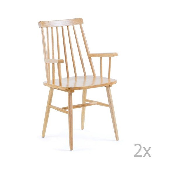 Set od 2 prirodne blagovaonske stolice La Forma Kristie