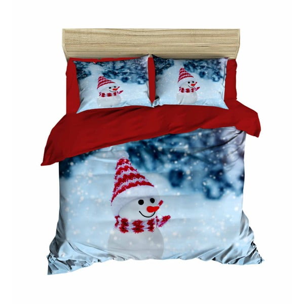 Božićna posteljina za bračni krevet sa Leo plahtama, 200 x 220 cm
