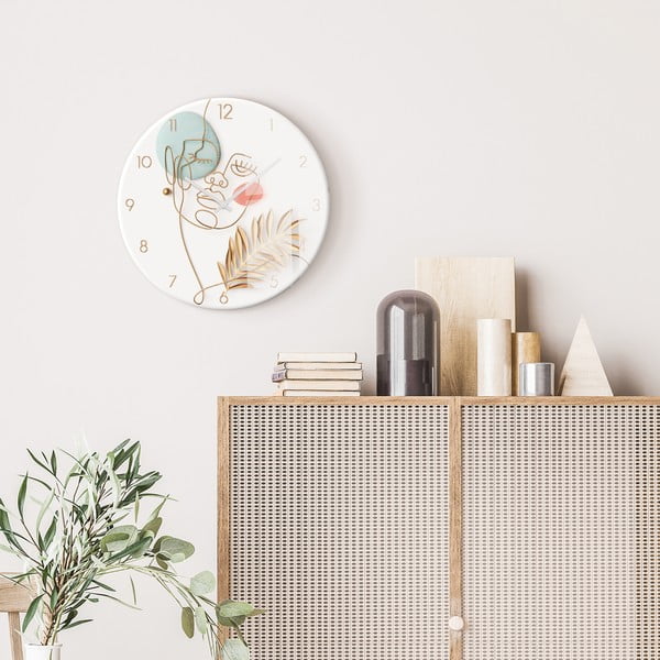 Stakleni zidni sat ø 30 cm Feminine line - Styler-image-1