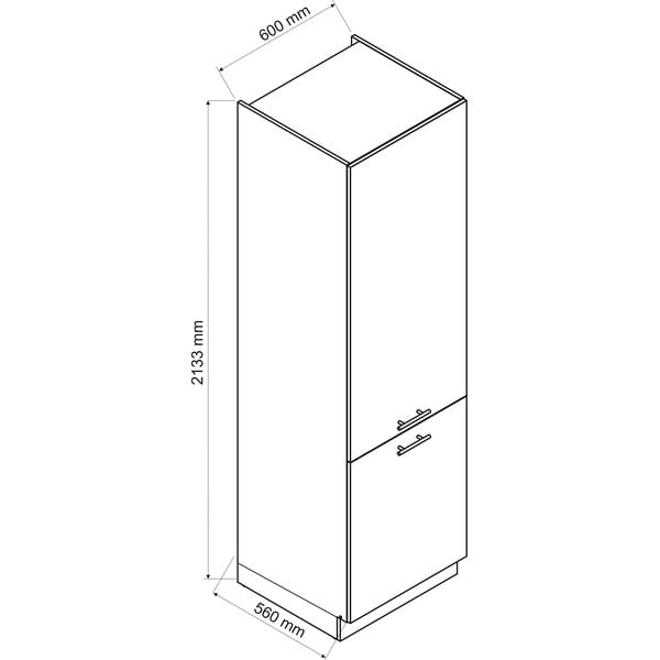 Visoki kuhinjski ormarić za ugradbeni hladnjak (širina 60 cm) Kai – STOLKAR-image-4