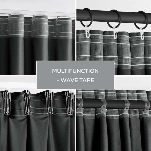 Siva zavjesa za djelomično zamračenje od samta 140x270 cm – Restilo-image-4