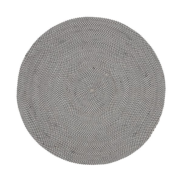 Sivi tepih od reciklirane plastike Kave Home Rodhe, ø 150 cm