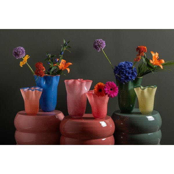 Zelena staklena ručno izrađena vaza (visina 31,5 cm) Ruffles – PT LIVING-image-1