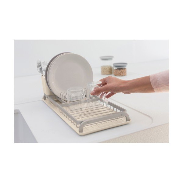 Bež metalni ocjeđivač za posuđe 46x20 cm – Brabantia-image-4