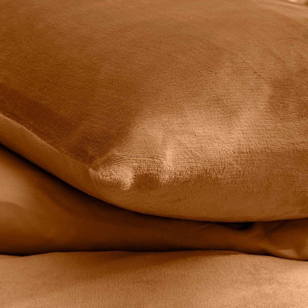 Svjetlo smeđa 3-dijelna posteljina za bračni krevet/za produženi krevet od mikroflanela 240x220 cm Flanou – douceur d'intérieur-image-2