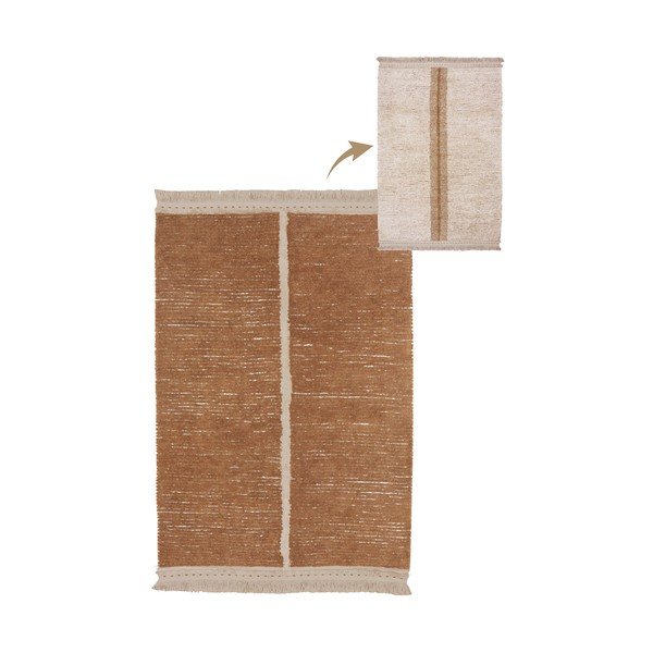 Ciglasti/bež pamučan tepih 170x240 cm Duetto Toffee – Lorena Canals