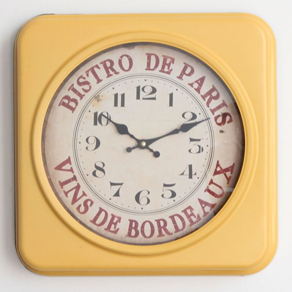 Metalni sat Bistro de Paris, 35x35 cm