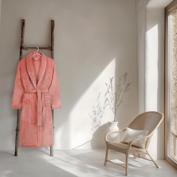 Ružičasti kućni ogrtač od mikropliša XL/XXL Polyvelvet – Good Morning-image-1