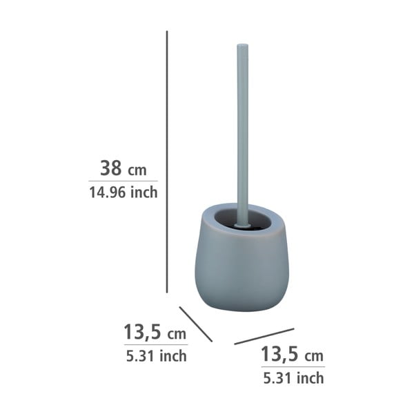 Siva keramička toaletna četka Wenko Badi-image-1