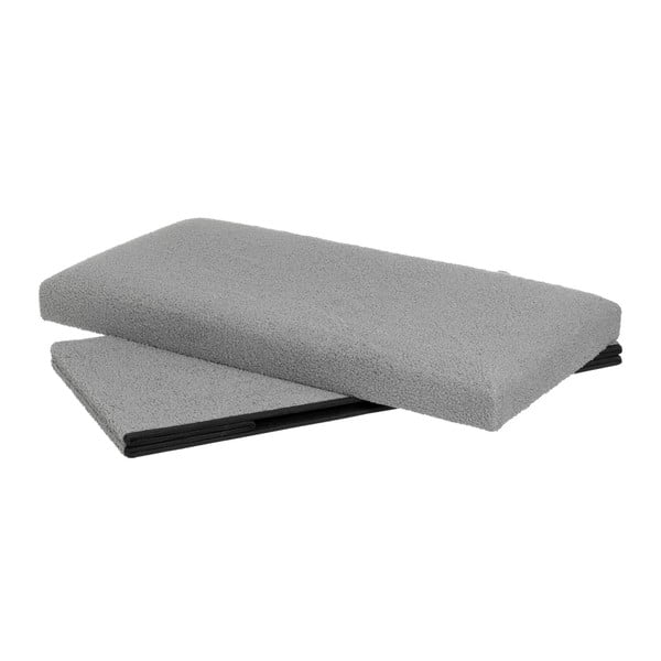 Sivi tabure od bouclé tkanine Folding – Casa Selección-image-2