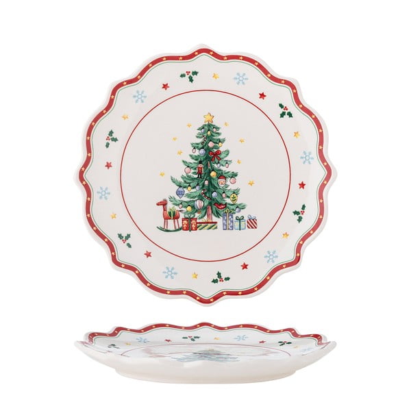 Crveni/krem keramički tanjur s božićnim motivom za serviranje ø 17 cm Naive – Bloomingville-image-4