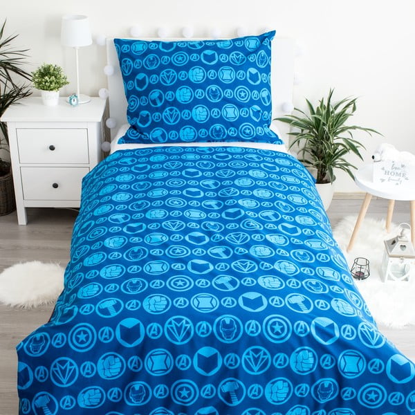 Pamučna dječja posteljina za krevet za jednu osobu sa svjetlećim efektom 140x200 cm Avengers - Jerry Fabrics-image-2