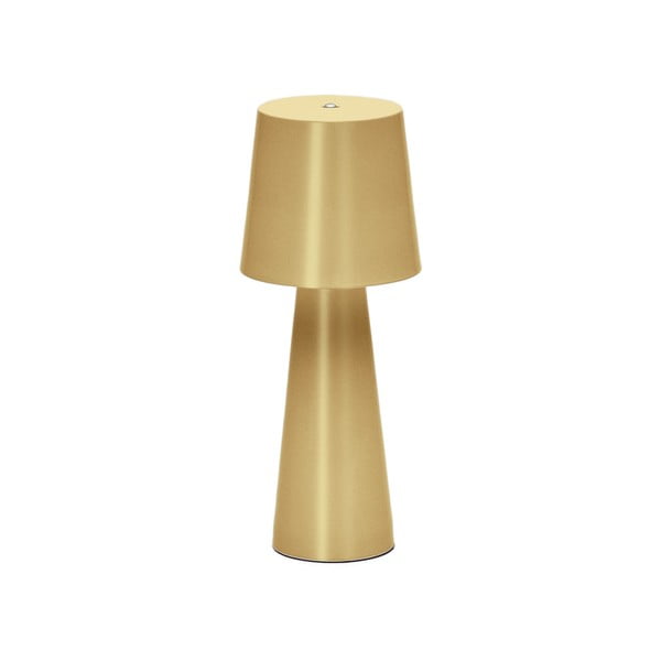 LED stolna lampa s mogućnosti zatamnjivanja u zlatnoj boji s metalnim sjenilom (visina 25 cm) Arenys – Kave Home