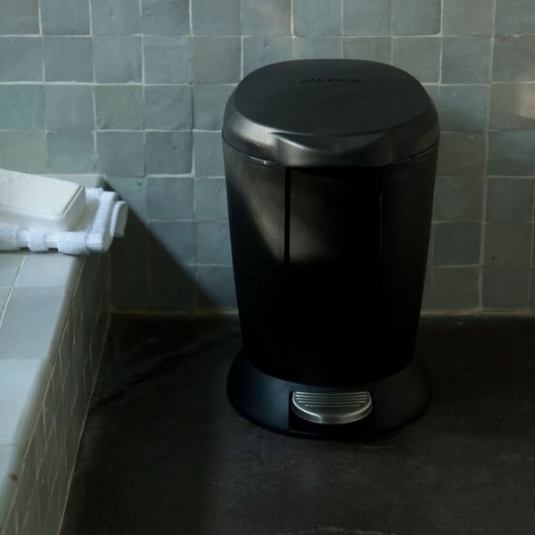 Crna kanta za otpatke za kupaonicu simplehuman, 6 l-image-1