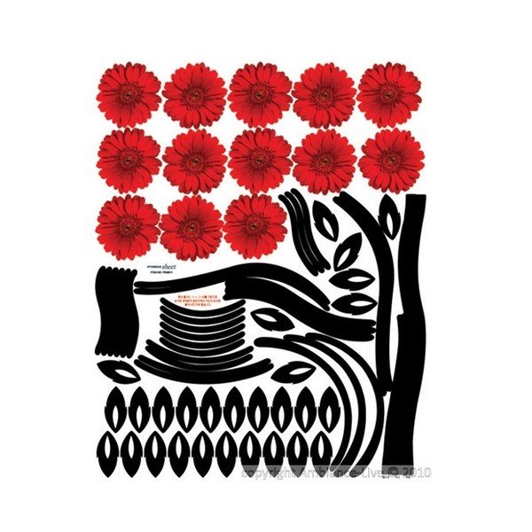 Naljepnica Ambiance Red Gerbera Tree-image-2