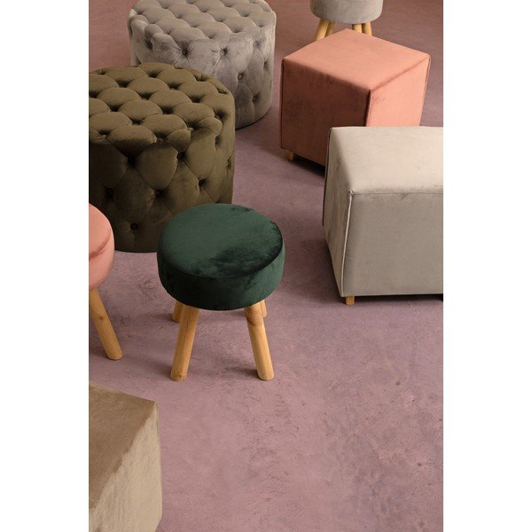 Tamno zeleni baršunast tabure Lorella – Yes Everyday-image-1