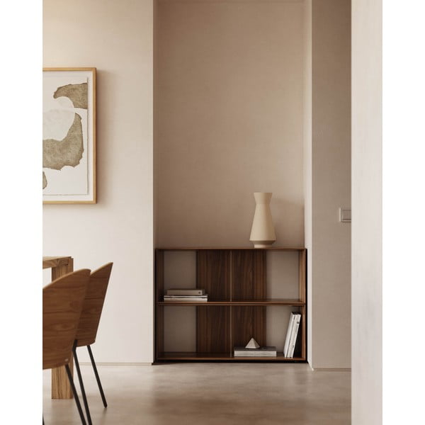 Modularni sustav polica 2 kom u dekoru oraha u prirodnoj boji 101x76 cm Litto – Kave Home-image-1