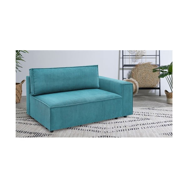 Plava modularna sjedeća garnitura od samta (s desnim kutom) Nihad modular – Bobochic Paris-image-1