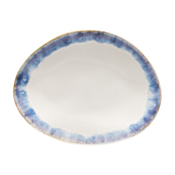 Plavo-bijeli desertni tanjur od kamenine Costa Nova Brisa